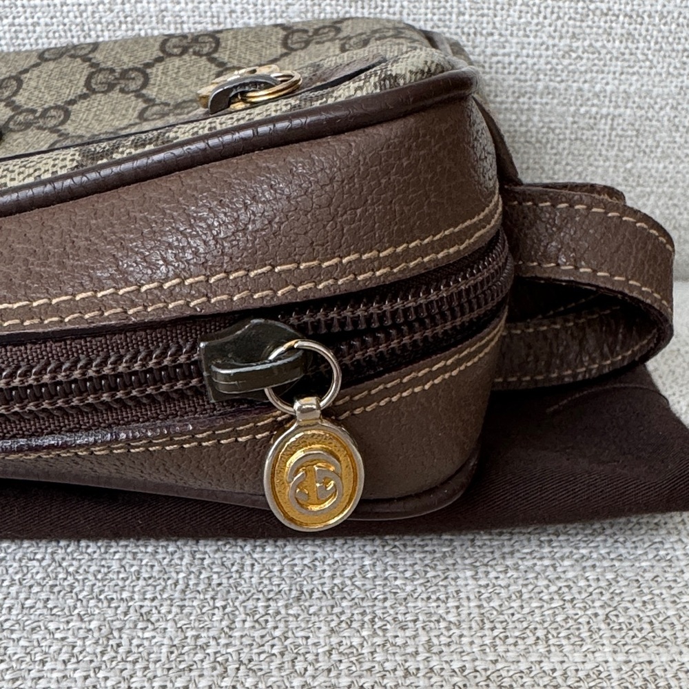 Gucci Brown coated canvas vintage wristlet clutch - Picture 8 of 17